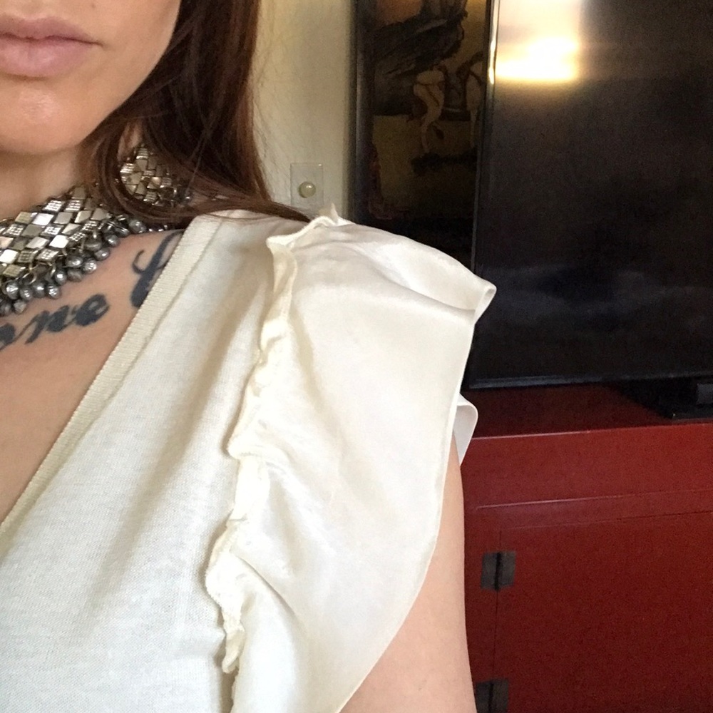 BCBGMaxAzria Ruffle Knit Tank - Picture 2 of 4